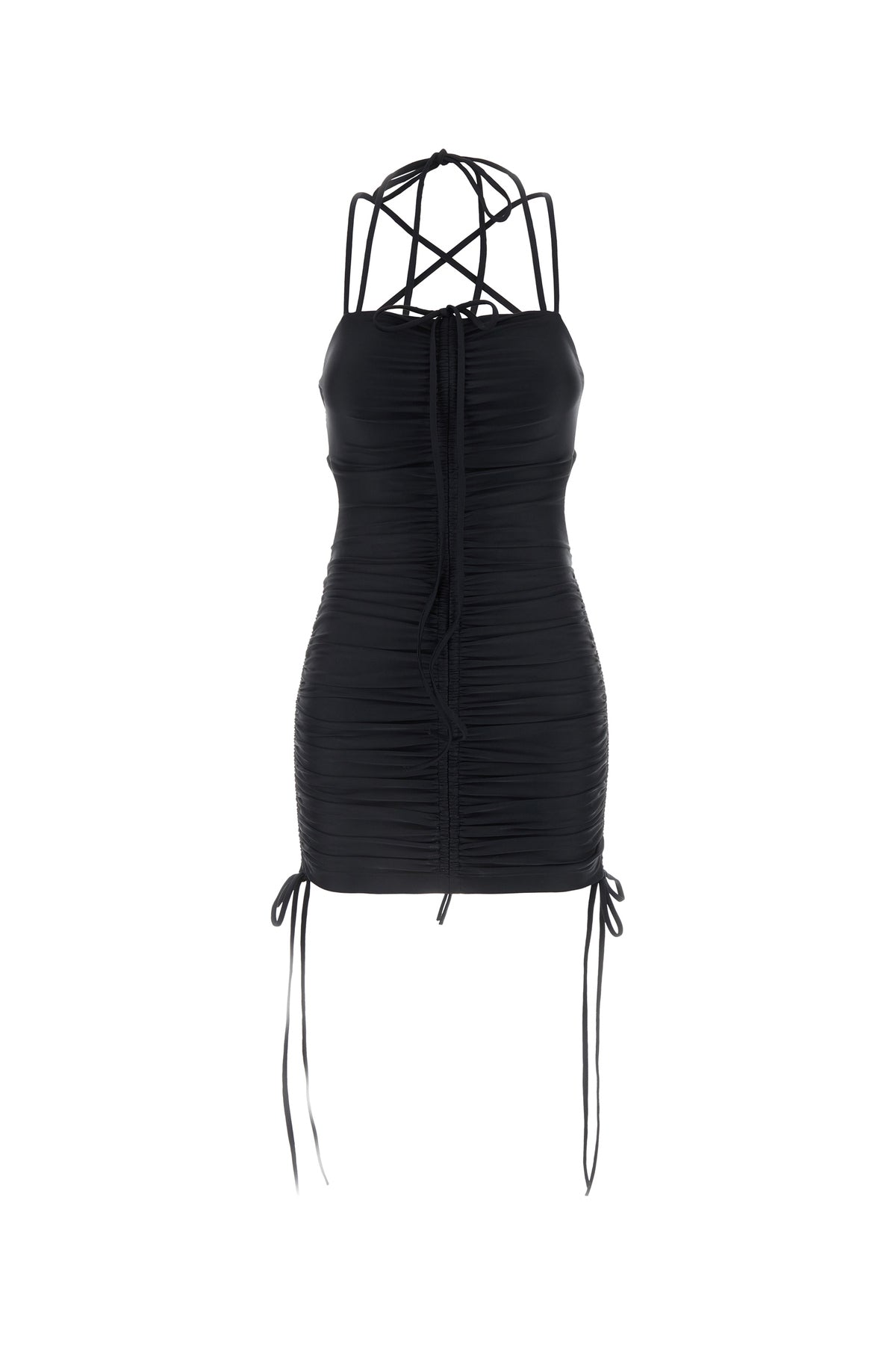 ワンピース BALENCIAGA Black Stretch Nylon Mini Dress Black stretch nylon mini dress – G&B