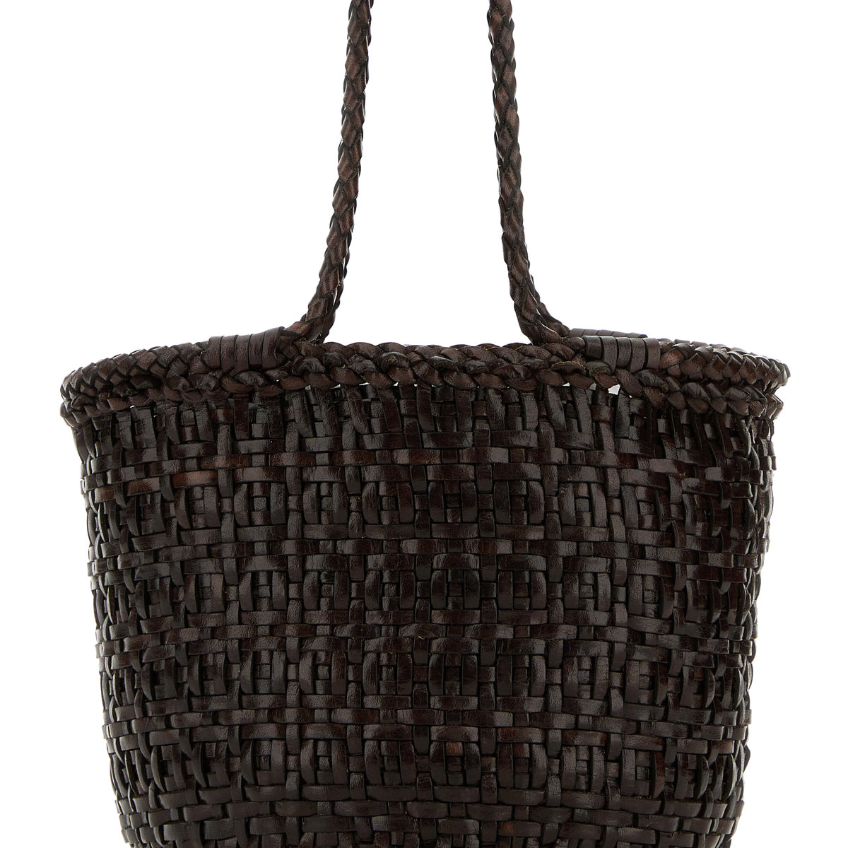 Dark brown leather mini Java bucket bag – G&B