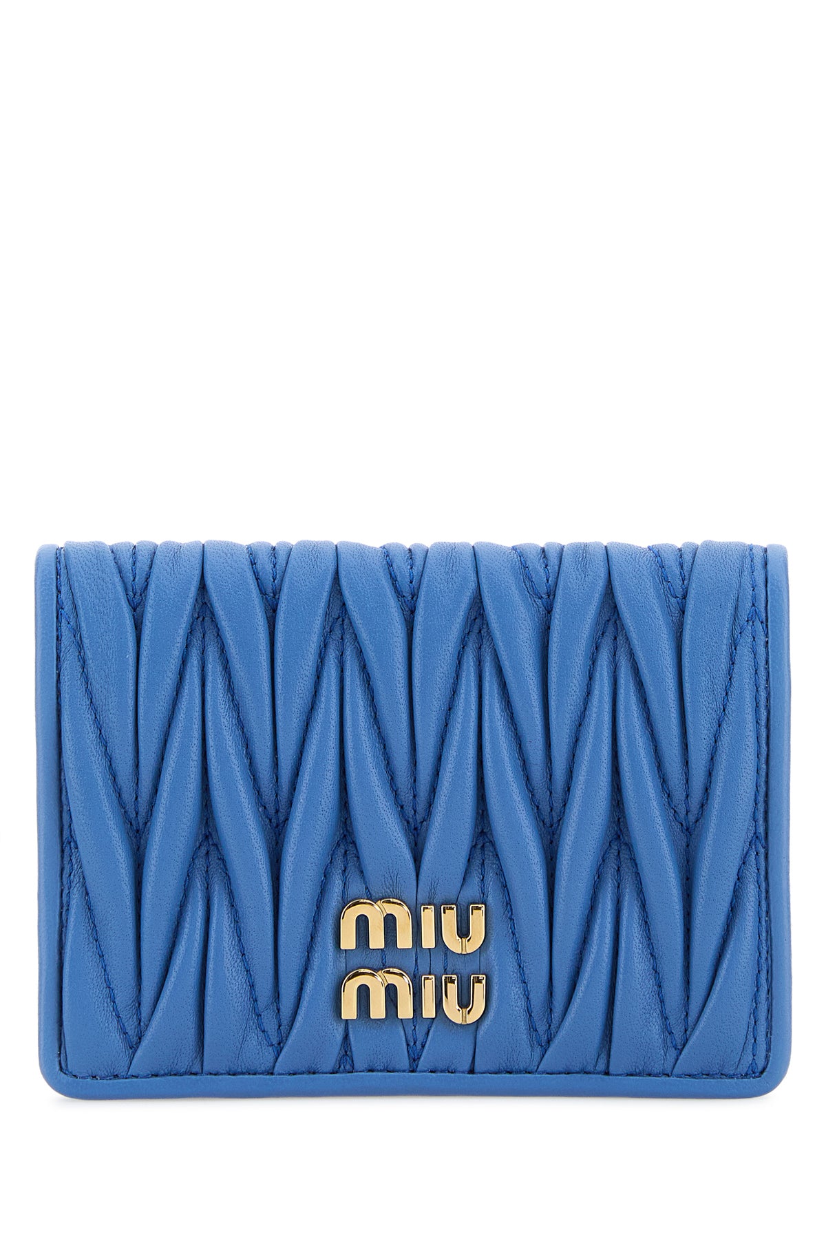 Cerulean nappa leather card holder – G&B