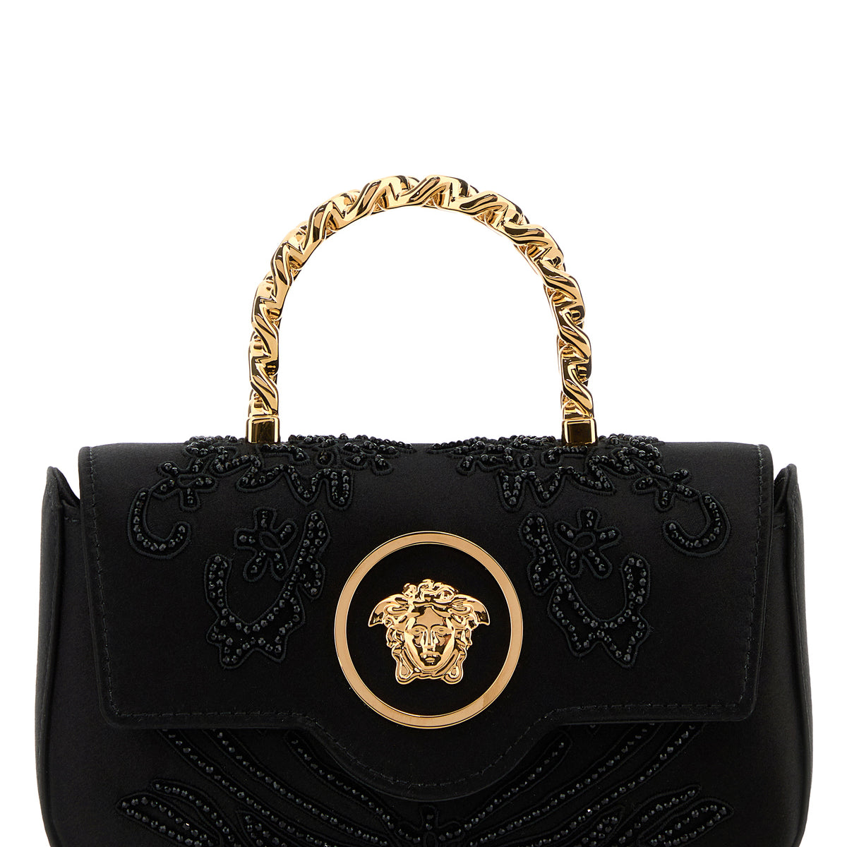 Black satin handbag – G&B
