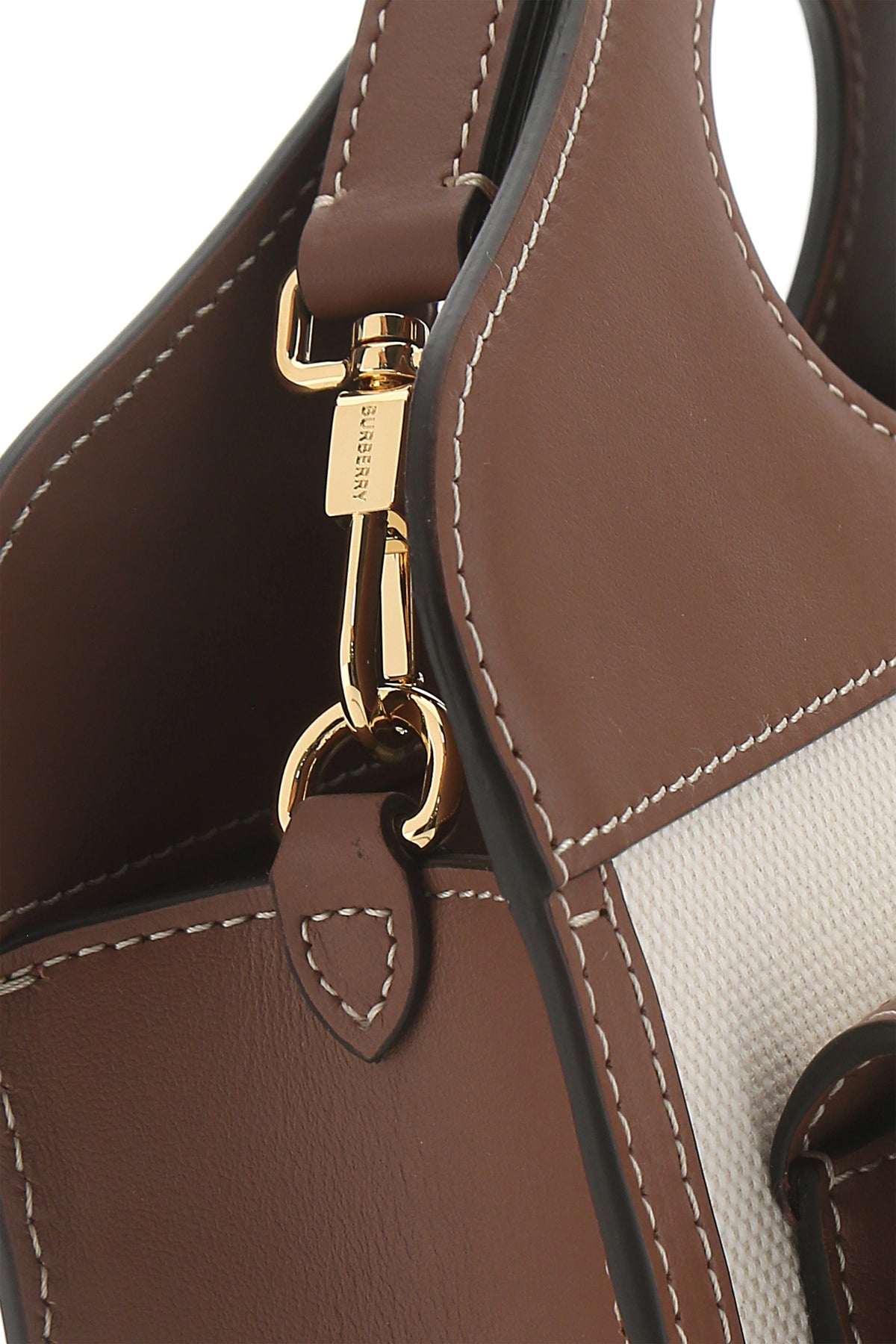 버버리 투톤 캔버스 앤 레더 미니 Pocket 핸드백 8039361 A1395