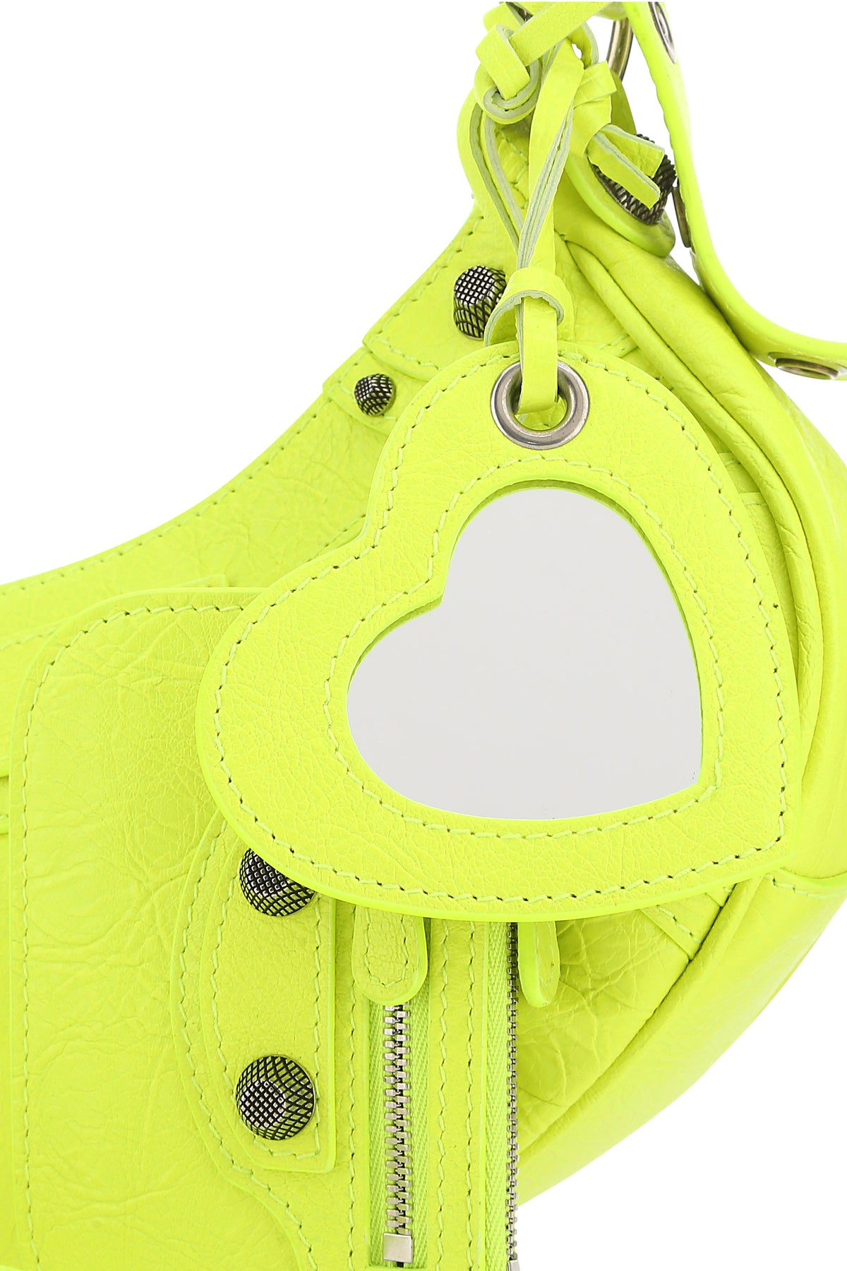 발렌시아가 형광 옐로우 나파 레더 Le 카골 XS 숄더백 6713091VGUY 7206