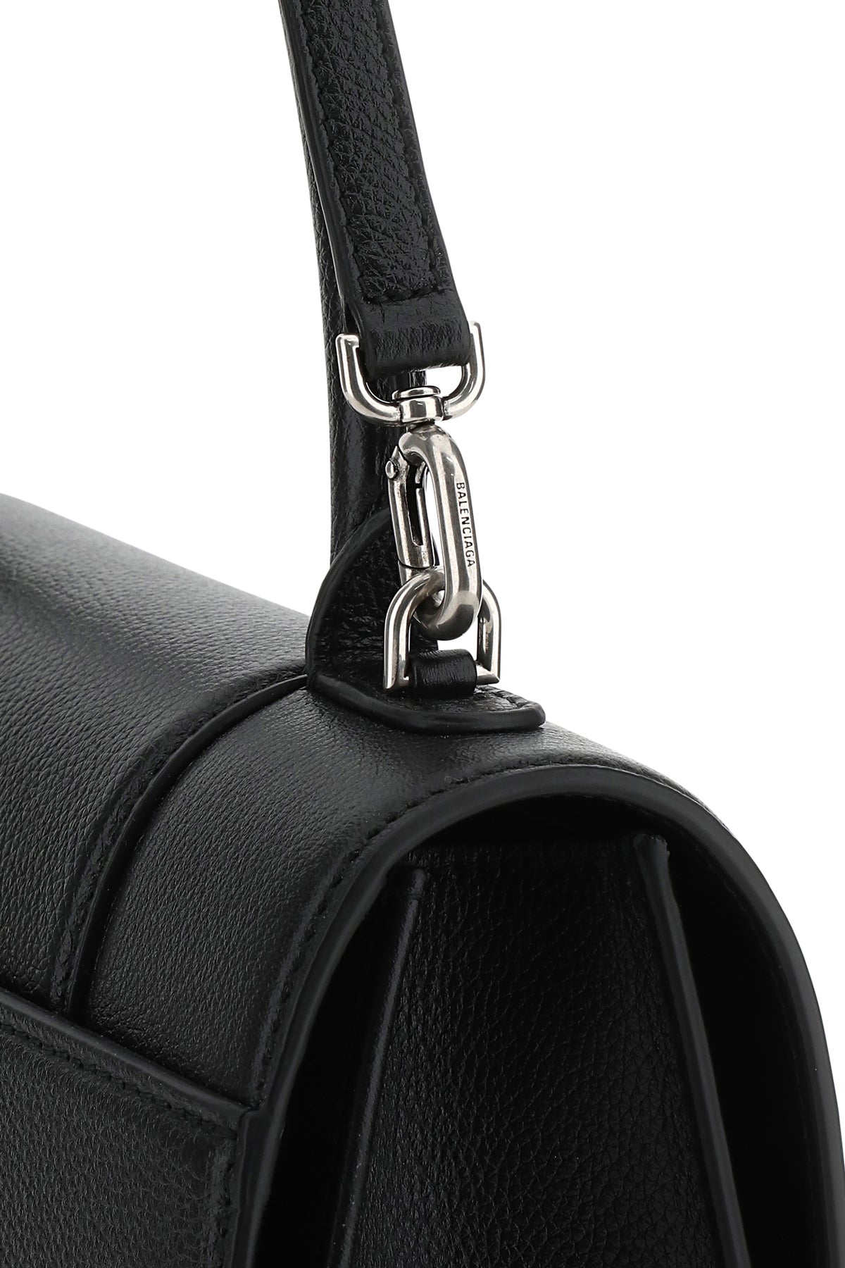 발렌시아가 블랙 레더 아워글라스 핸드백 6196681IZHY 1000
