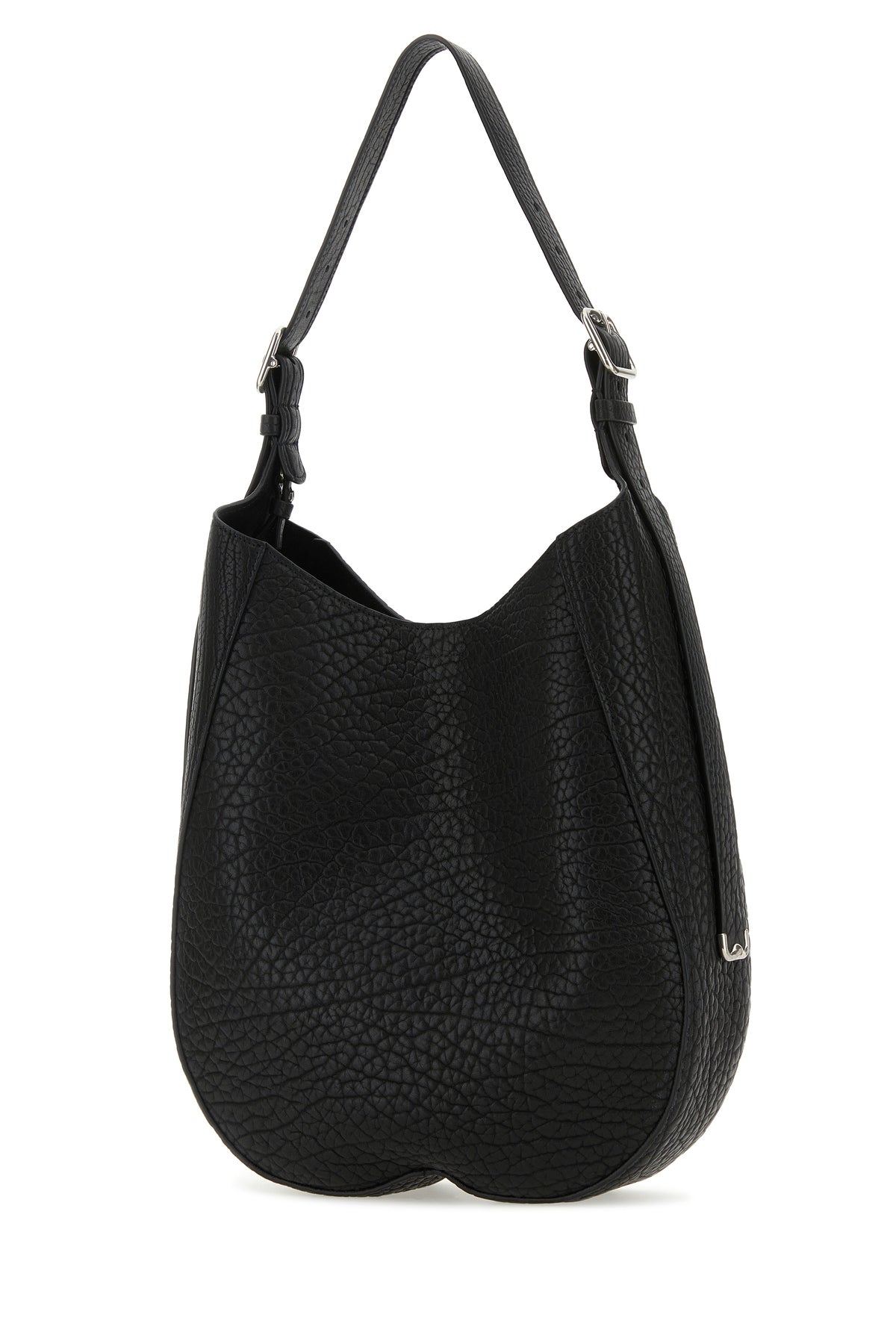 버버리 블랙 레더 미디엄 Chess 숄더백 8077576 A1189