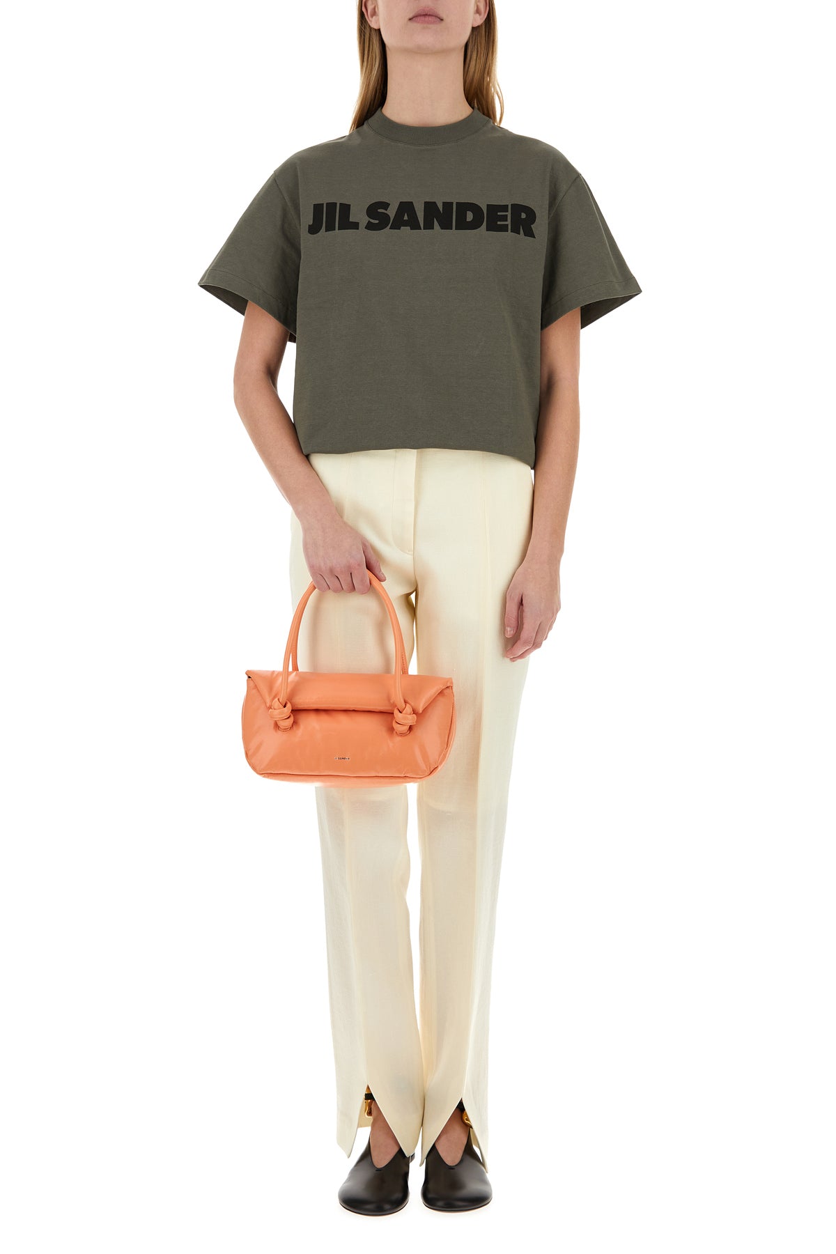 ハンドバッグ JIL SANDER PEACH LEATHER SMALL KNOT HANDLE HANDBAG Peach leather small Knot Handle handbag – G&B