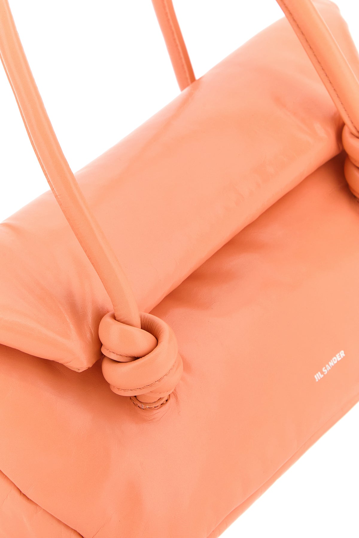질샌더 피치 레더 스몰 Knot Handle 핸드백 J07ZH0020P6590 639