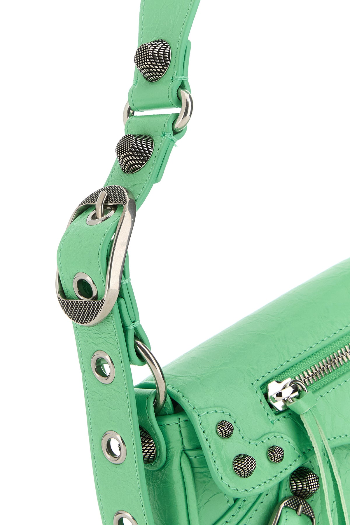 발렌시아가 라이트 그린 레더 Le 카골 Sling XS 숄더백 7716701VG9Y 3823