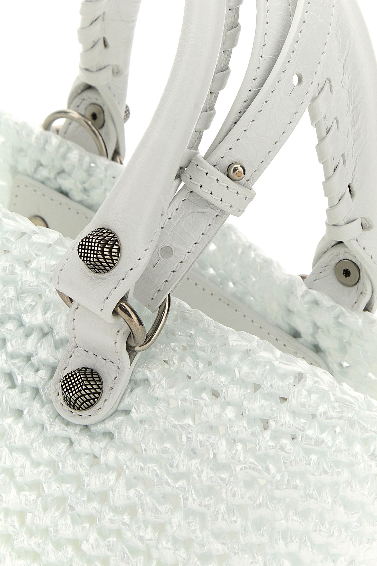 White raffia small Le Cagole Panier handbag – G&B