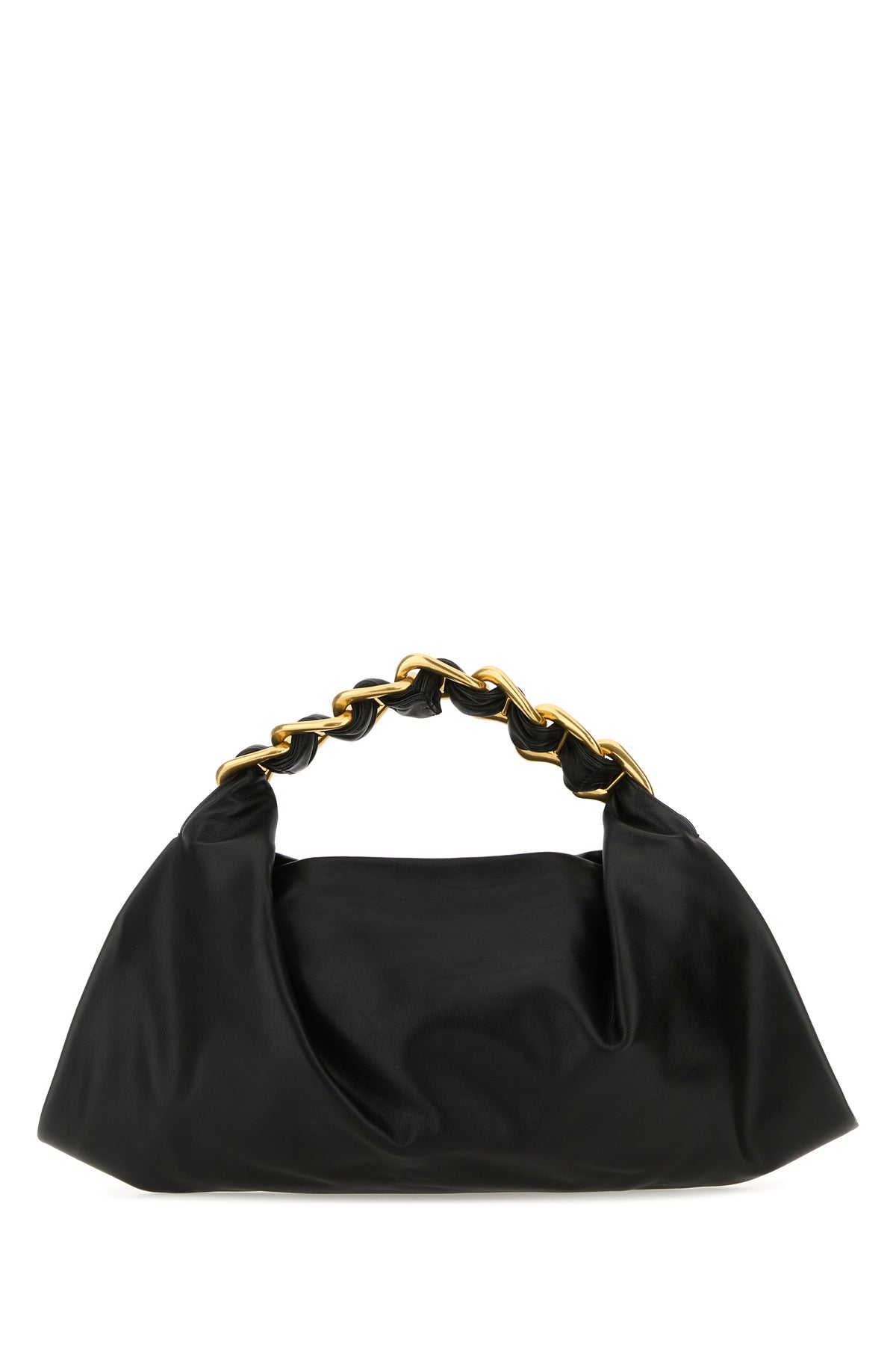 버버리 블랙 레더 미디엄 Swan 핸드백 8088984 A1189