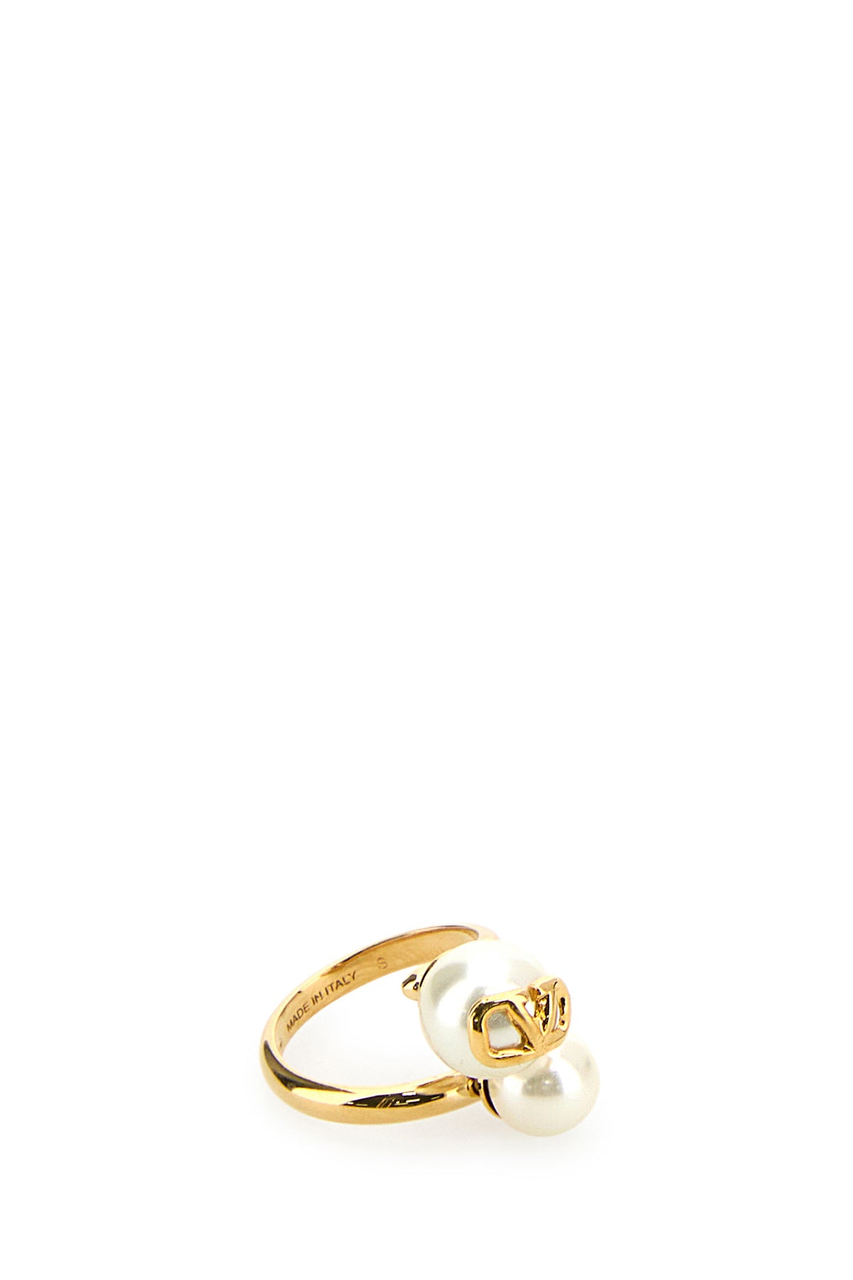 Gold metal VLogo Signature ring – G&B