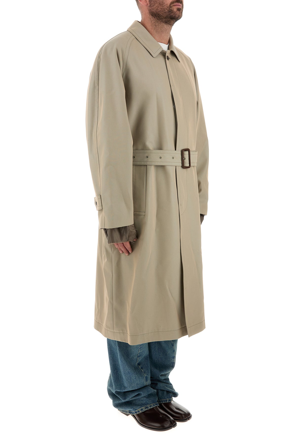 Charcoal cotton blend trench coat – G&B Charcoal cotton blend trench coat – G&B