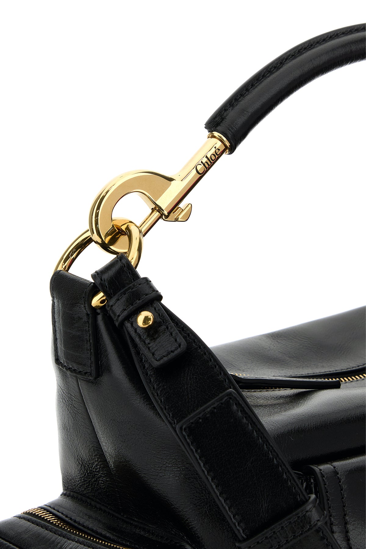 끌로에 블랙 레더 카메라백 핸드백 CHC24AS533N83 001