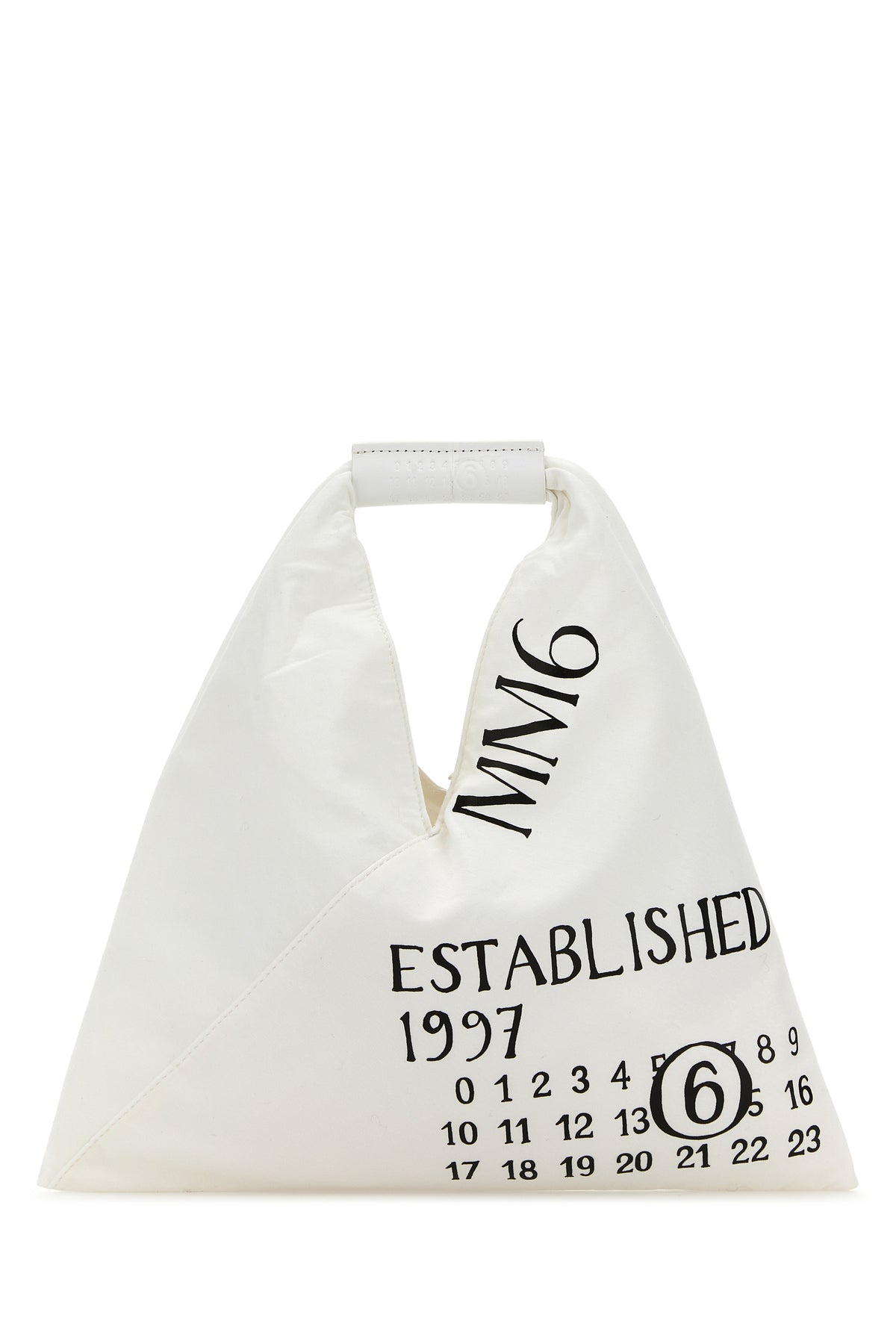 MM6 MAISON MARGIELA 화이트 패브릭 미니 Japanese 핸드백 SB6WD0013P7260 T1003