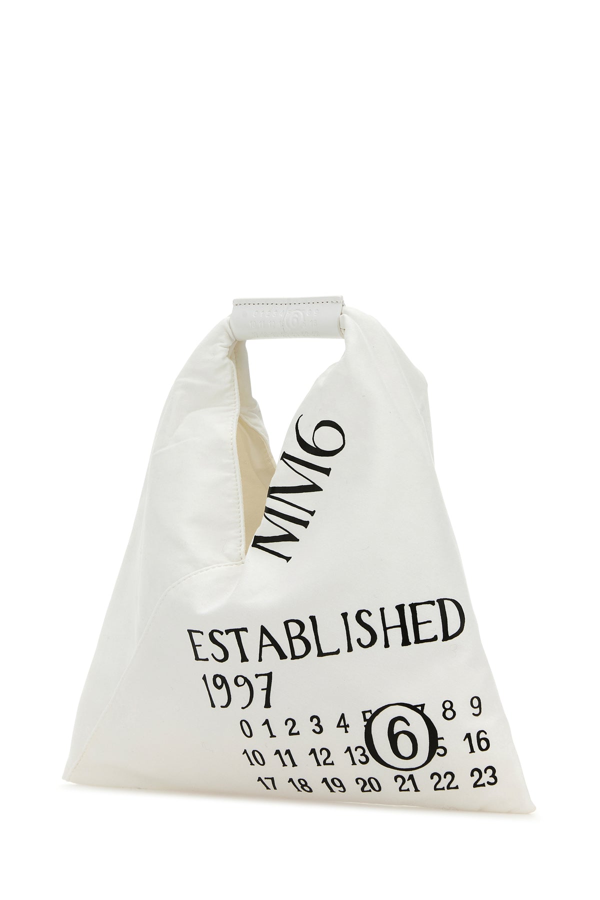MM6 MAISON MARGIELA 화이트 패브릭 미니 Japanese 핸드백 SB6WD0013P7260 T1003
