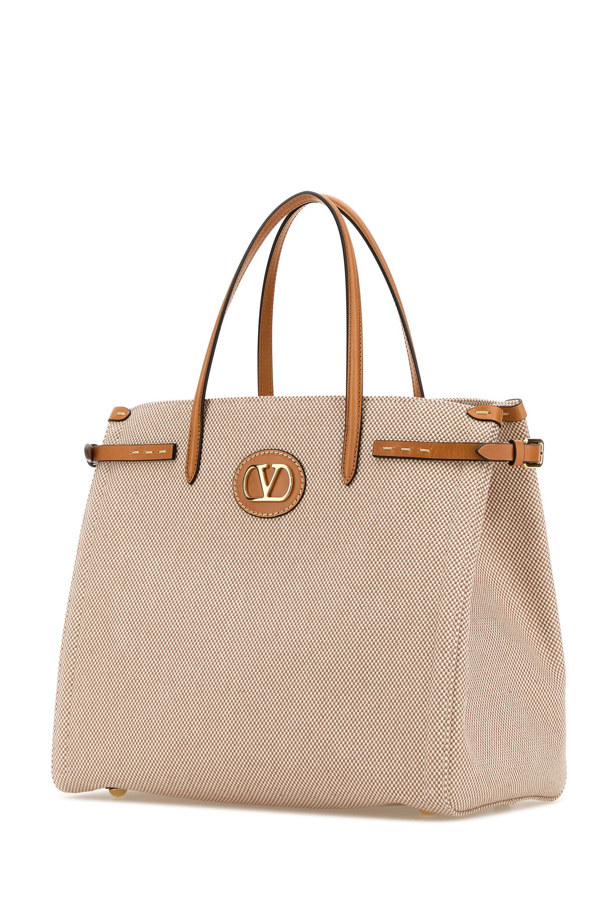 VALENTINO GARAVANI 투톤 캔버스 Antibes 쇼핑백 6W2B0R19EZT R2H