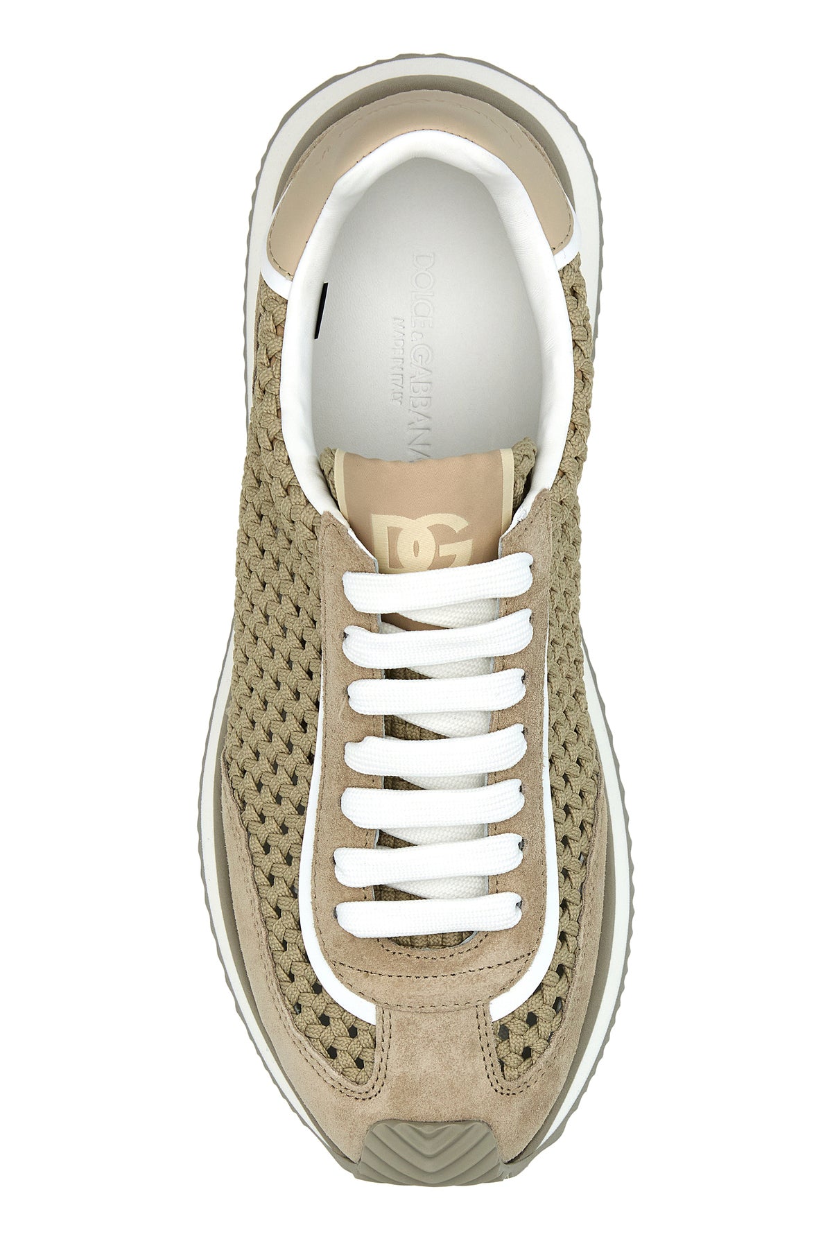 スニーカー DOLCE & GABBANA Cappuccino Fabric Sneakers Cappuccino fabric sneakers – G&B