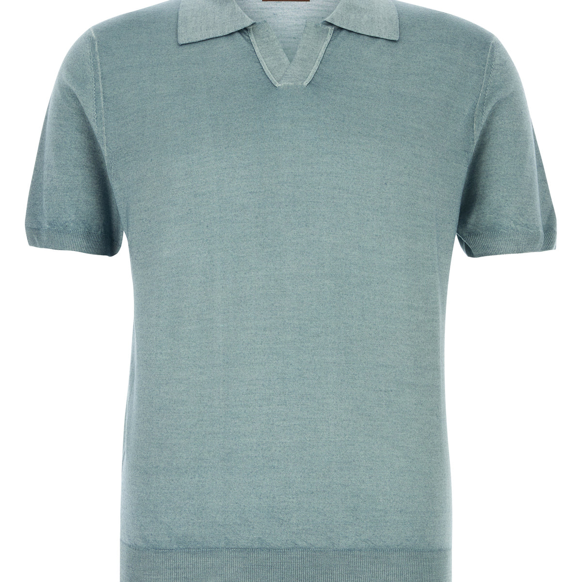 Powder blue wool blend polo shirt – G&B