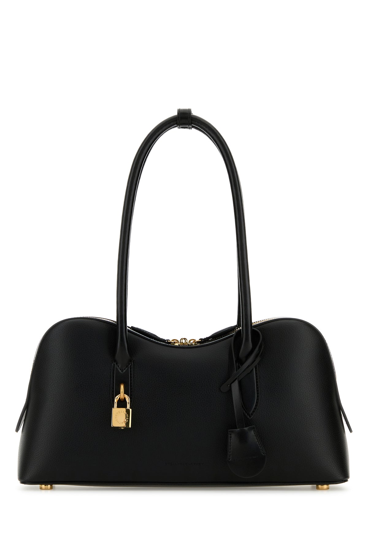 STELLA MCCARTNEY 블랙 합성 소재 레더 라이더 미디엄 숄더백 7B0138WP0533 1000