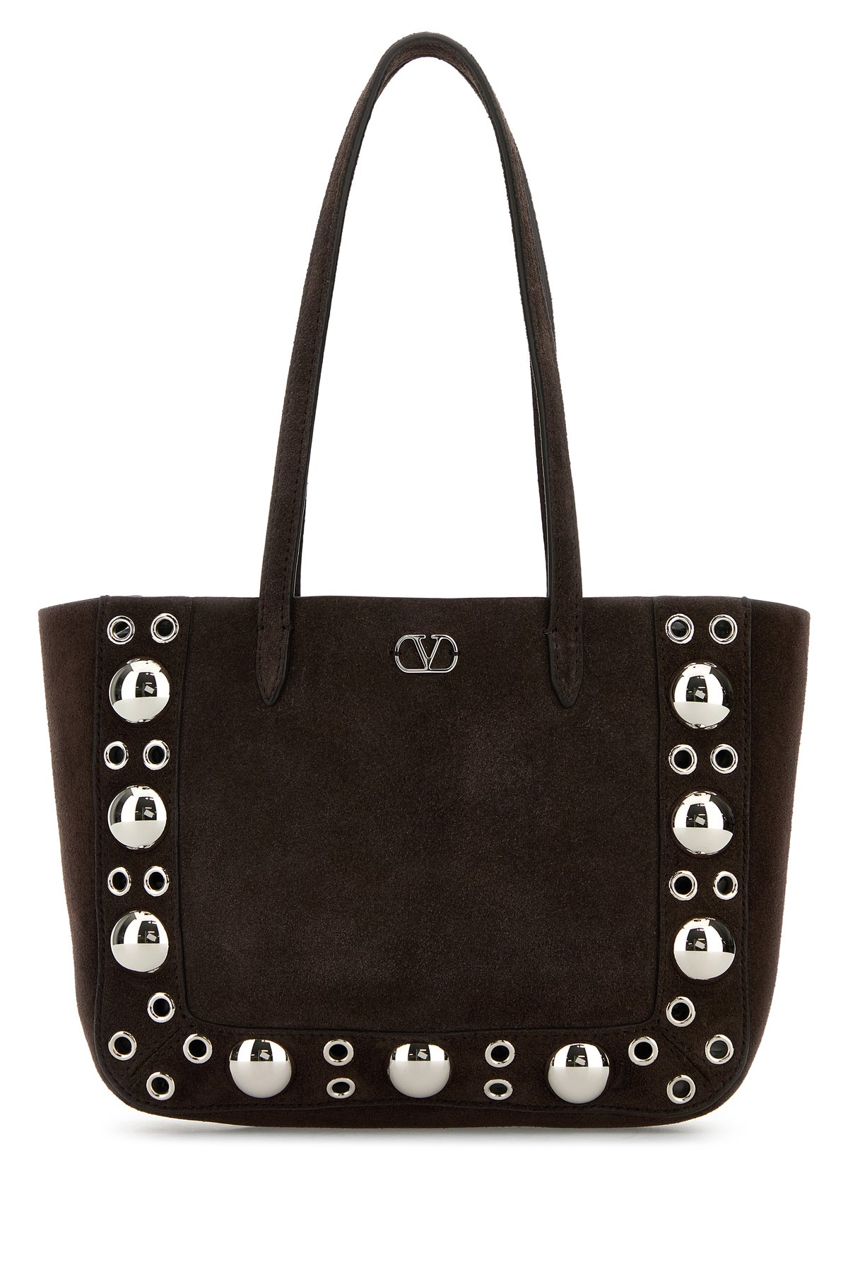 VALENTINO GARAVANI 브라운 스웨이드 넬코트 쇼핑백 7W2B0R89JET 0TO