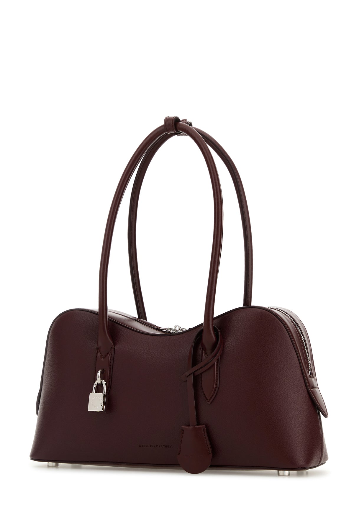 STELLA MCCARTNEY 버건디 합성 소재 레더 라이더 미디엄 숄더백 7B0138WP0533 6017