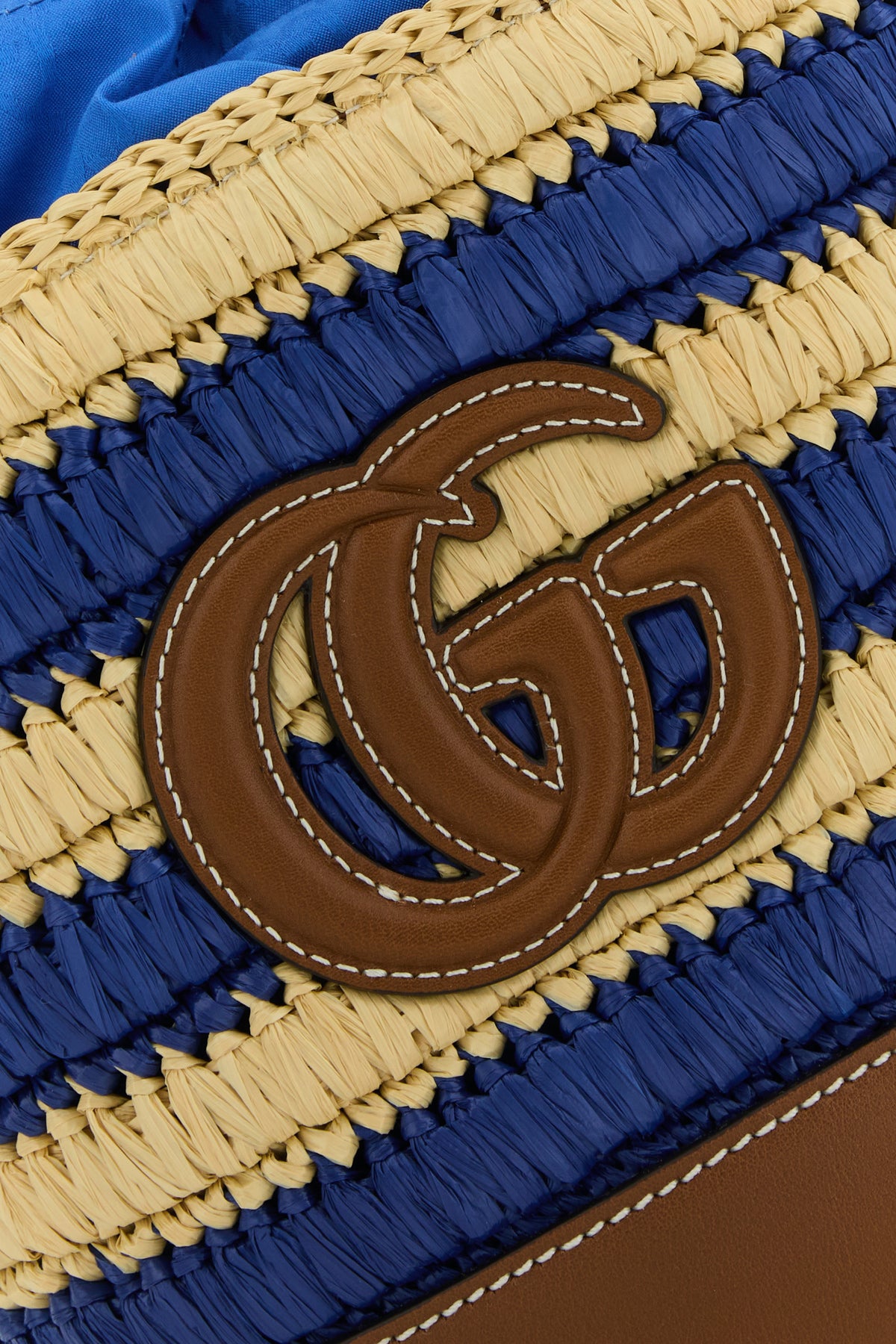 Two-tone raffia mini Gucci Summer bucket bag – G&B