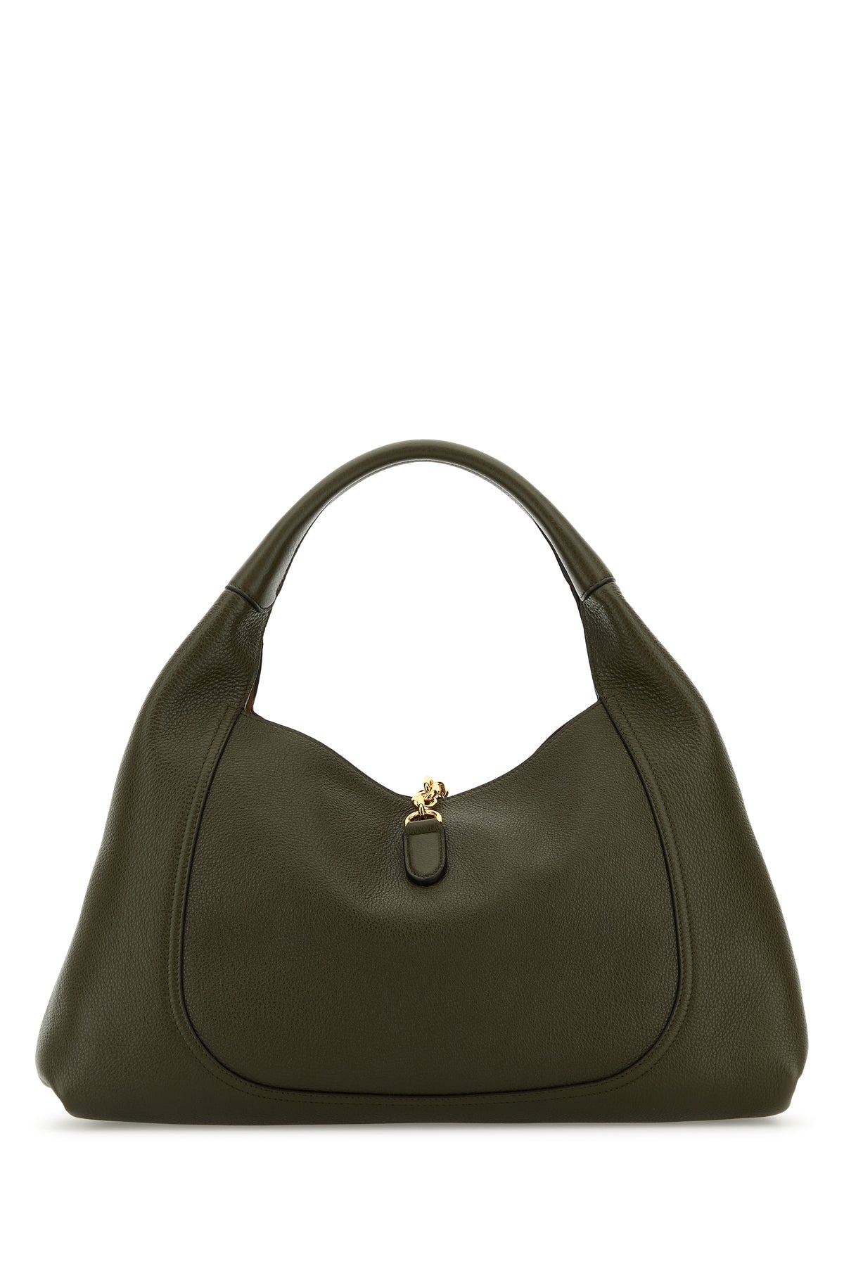 Olive green leather large Gucci Softbit shoulder bag – G&B