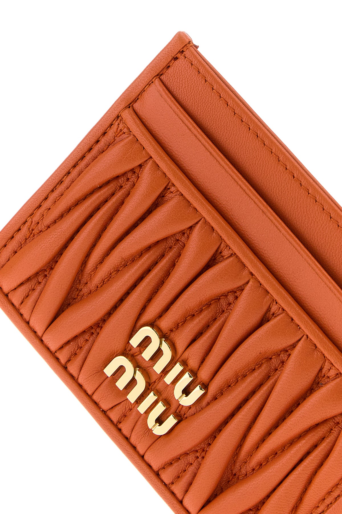 Orange leather card holder – G&B