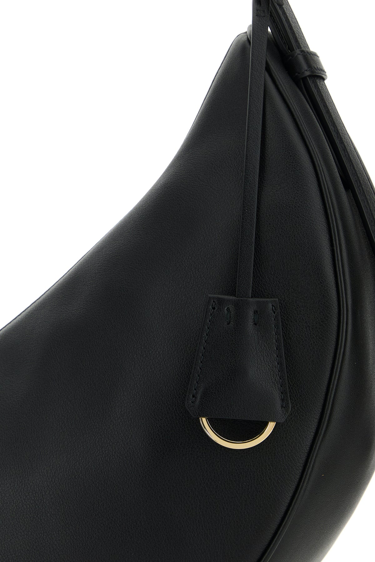 Black leather large Prada Demi-lune crossbody bag – G&B
