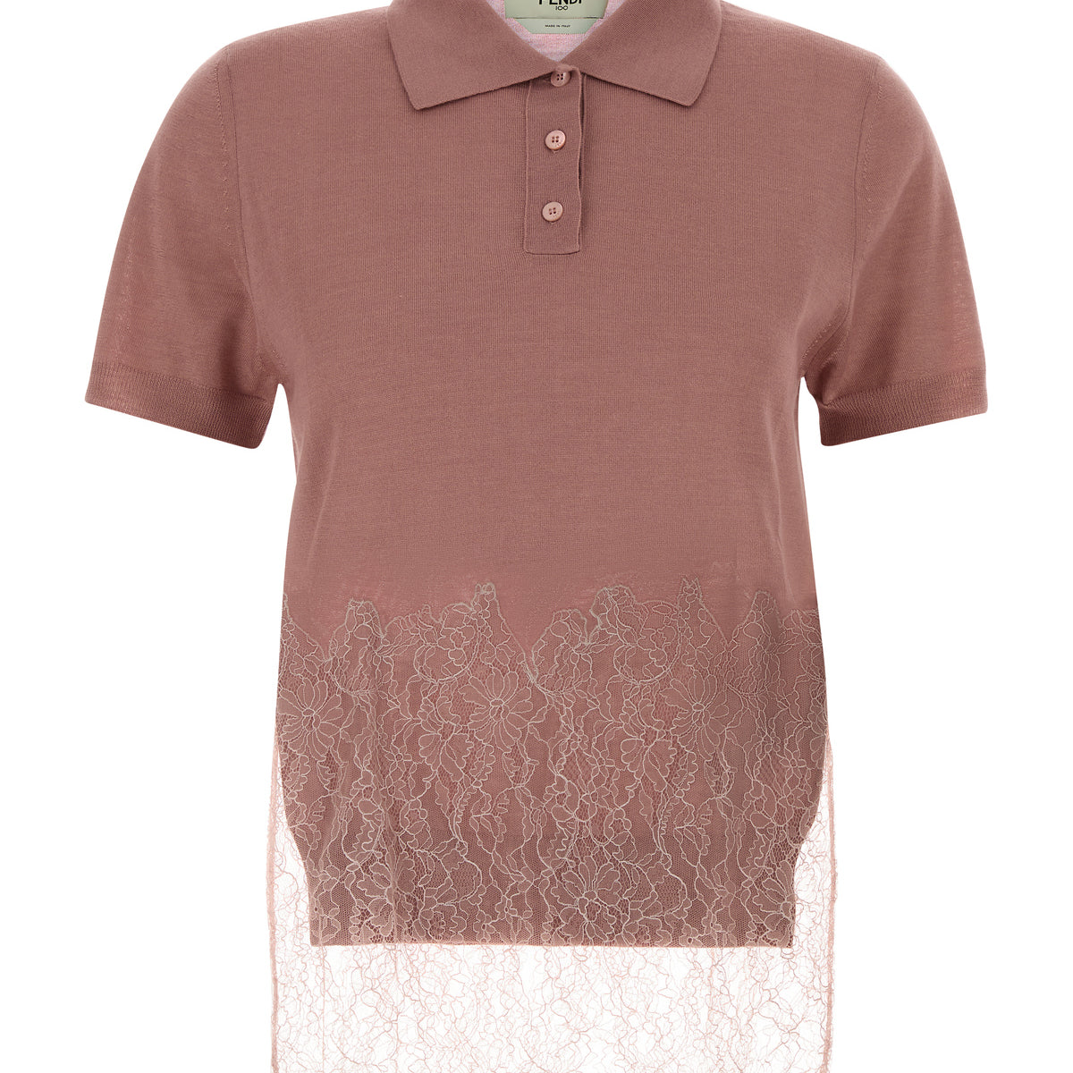 Di Rosa Polo Polo in misto cashmere rosa antico – G&B