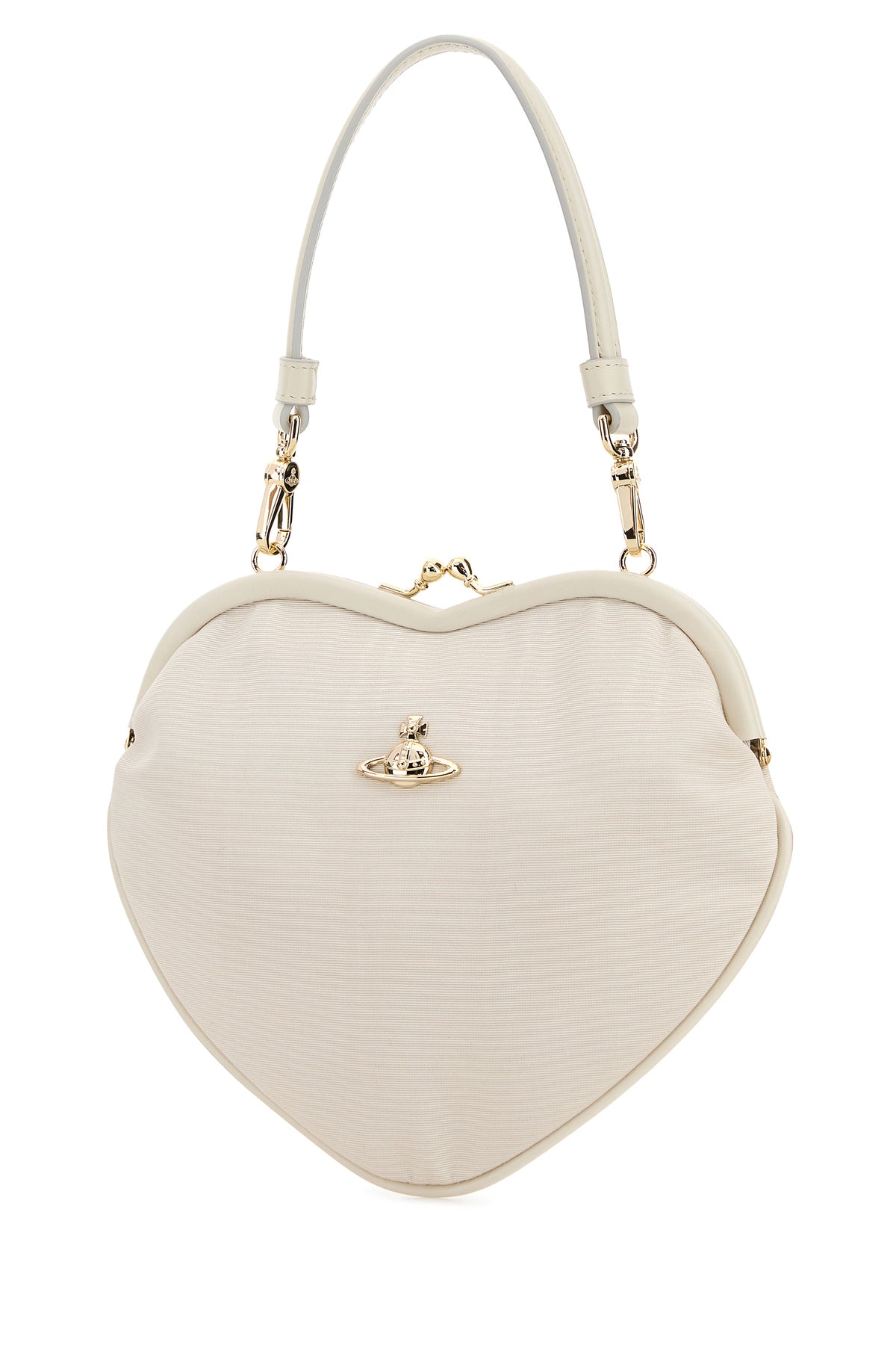 비비안웨스트우드 화이트 패브릭 Belle Heart Frame 핸드백 4B01000CWW01F4 A408
