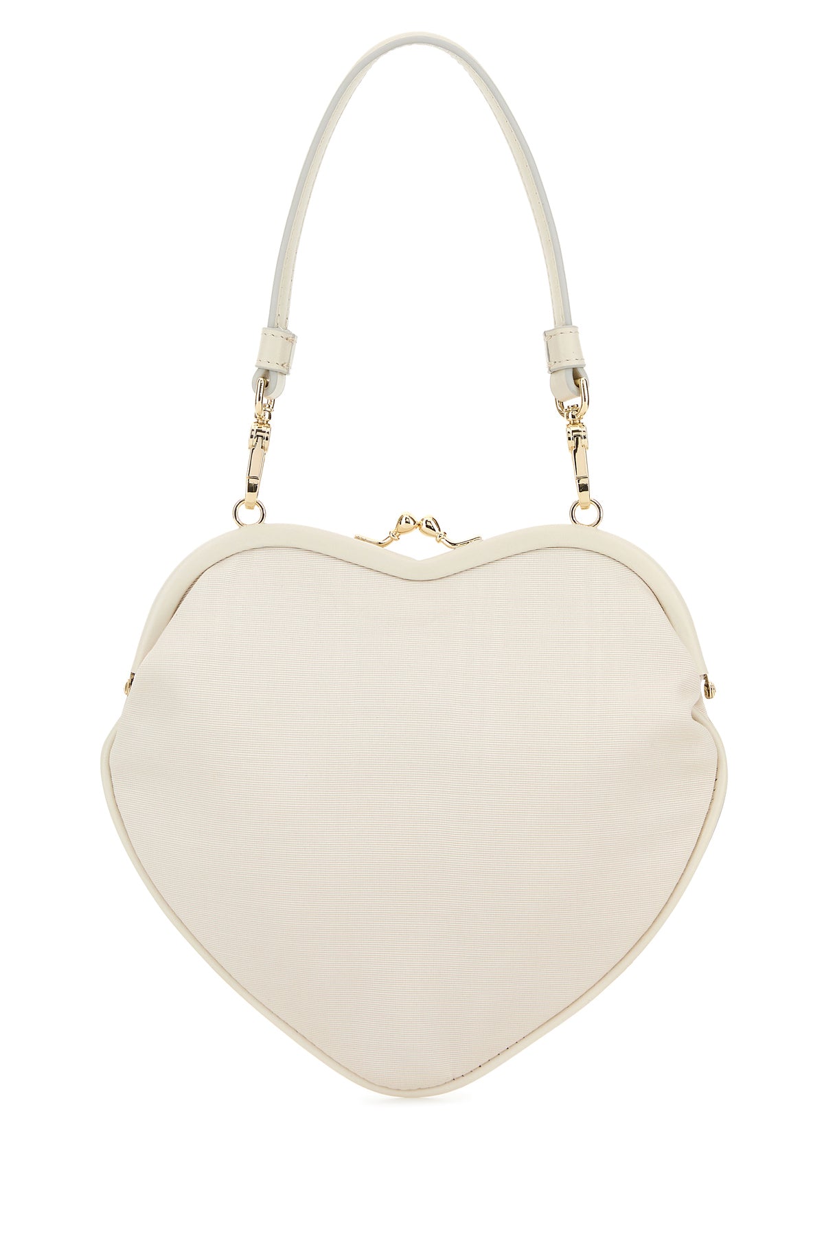 비비안웨스트우드 화이트 패브릭 Belle Heart Frame 핸드백 4B01000CWW01F4 A408