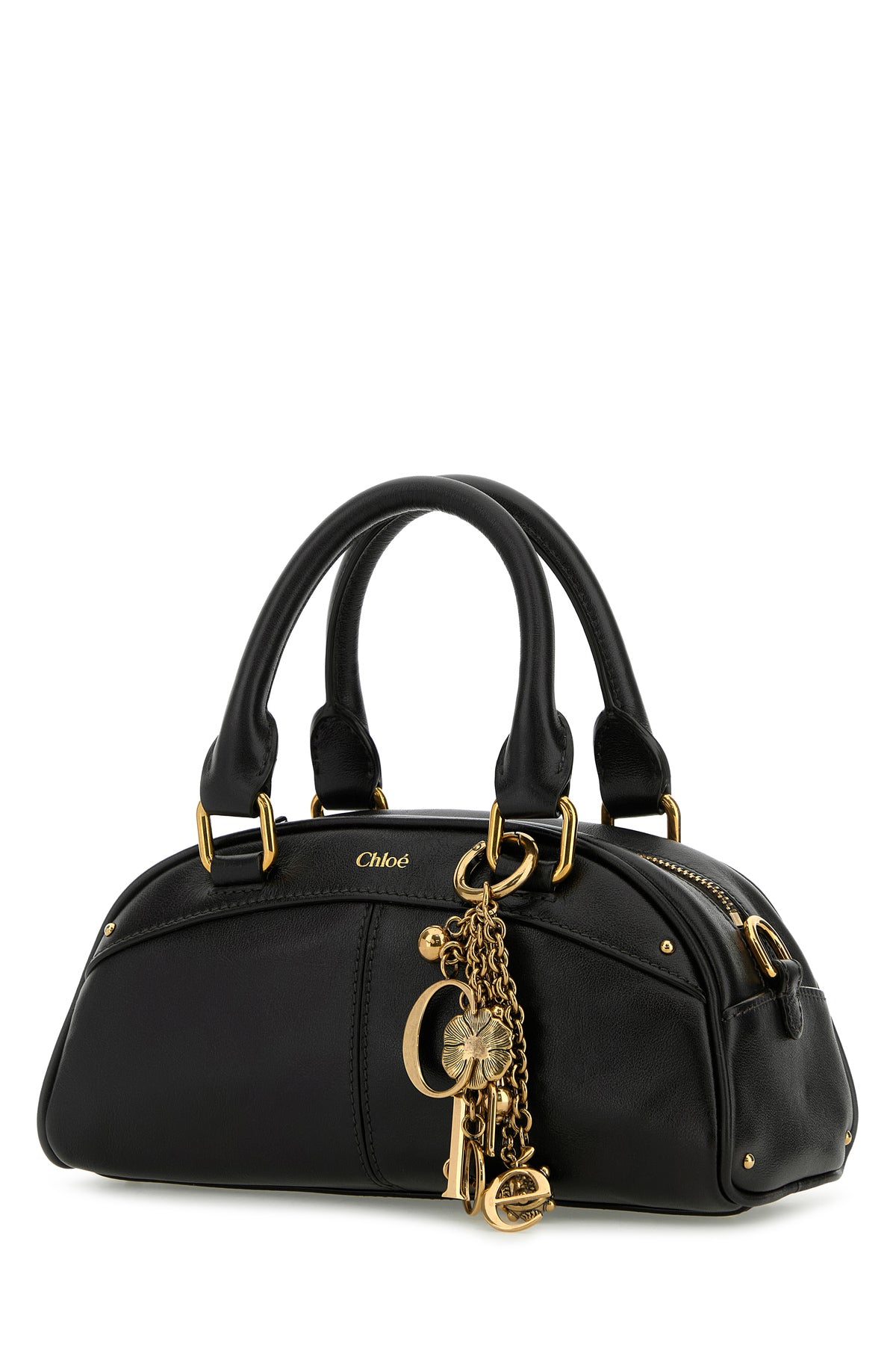 끌로에 블랙 스몰 레더 Bowling Chloé 스몰 핸드백 CH26SS956Q86 001