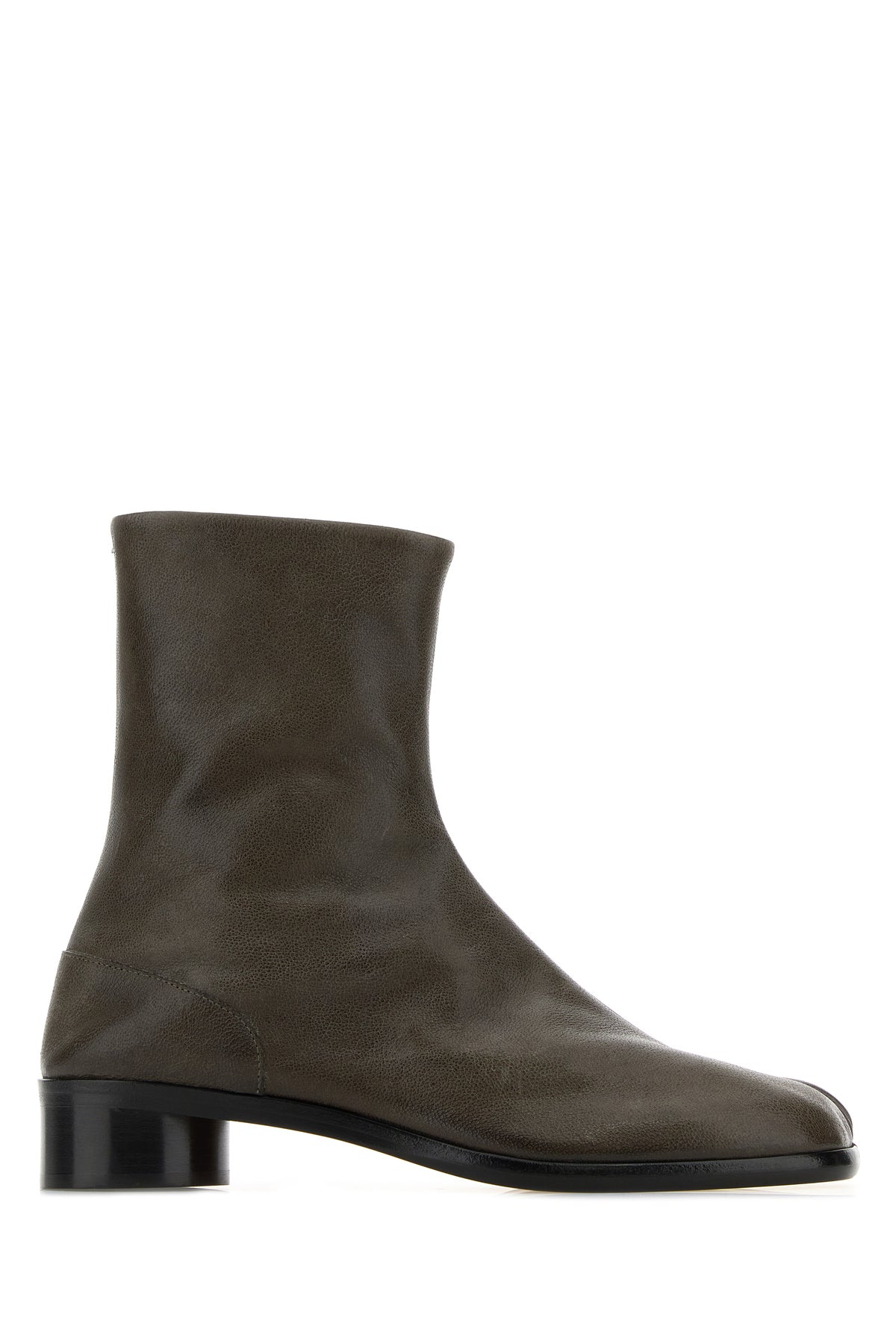 Olive green leather Tabi ankle boots – G&B