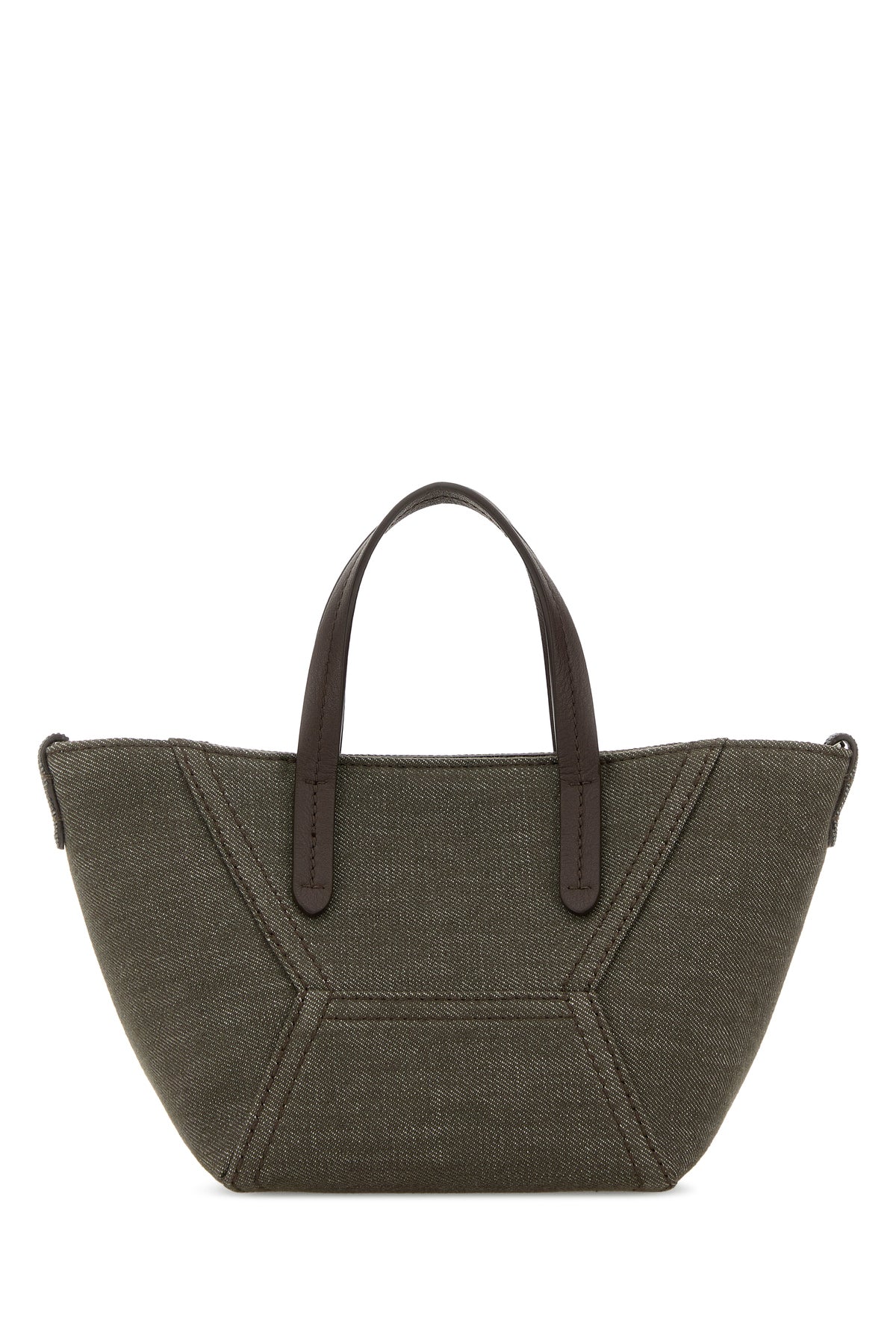 BRUNELLO CUCINELLI 올리브 그린 패브릭 핸드백 MB25D2675 C004