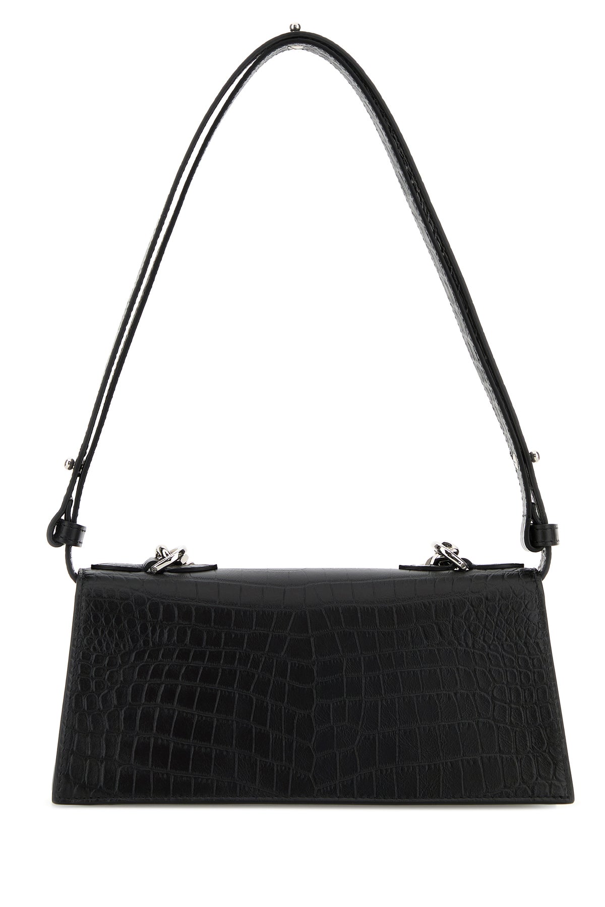 ALEXANDER MCQUEEN 블랙 레더 미니 Jewelled 숄더백 8661381HBT2 1000