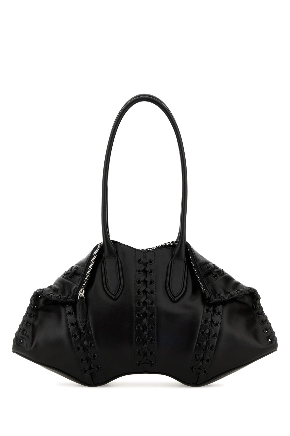 ALEXANDER MCQUEEN 블랙 레더 Manta 숄더백 8559971VDB1 1000