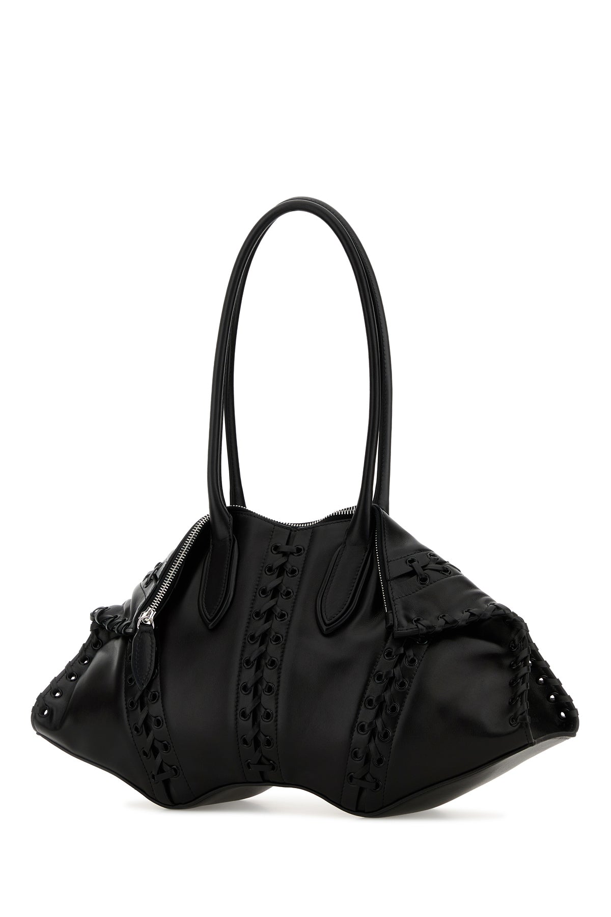 ALEXANDER MCQUEEN 블랙 레더 Manta 숄더백 8559971VDB1 1000