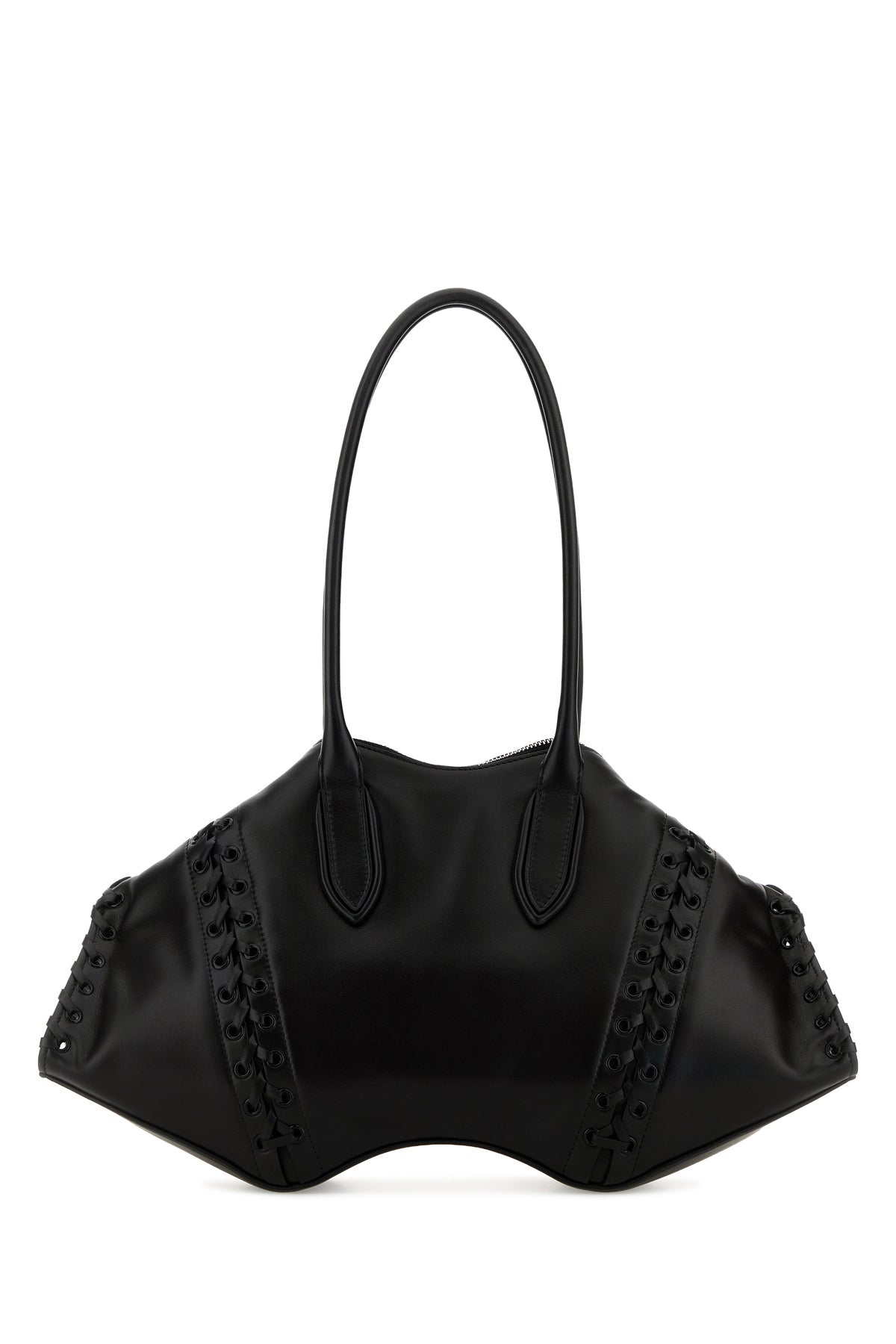 ALEXANDER MCQUEEN 블랙 레더 Manta 숄더백 8559971VDB1 1000